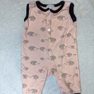 Baby Noomie Blush Hedgehog Sleeveless Jumpsuit